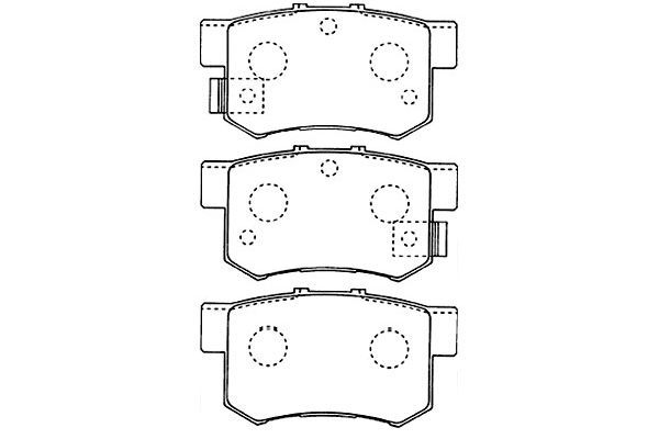 KAVO PARTS Комплект тормозных колодок, дисковый тормоз BP-2043